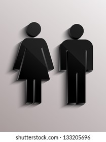 Man and woman sign