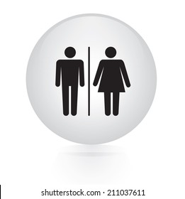 man and woman sign button web icon 