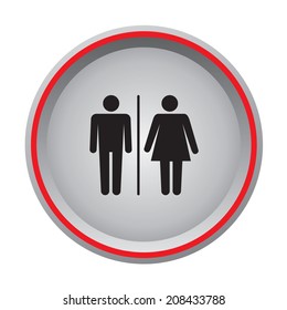 man and woman sign circular button