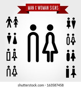 man and woman signs, concept of symbols