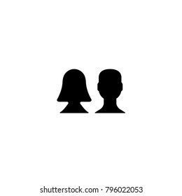 man and woman silhouette icon. sign design