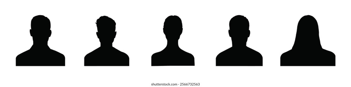 Man and woman silhouette set