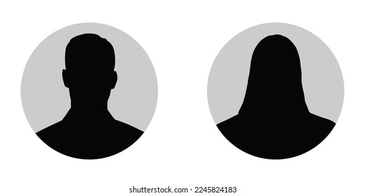 Mann und Frau Silhouette. Stock-Vektorgrafik 