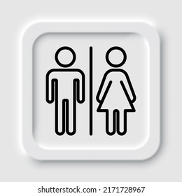 Hombre, mujer simple vector de ícono. Diseño plano. Diseño de neutralismo.ai