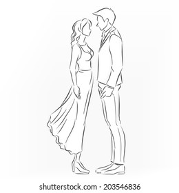 Romance Girl Sketch Images Stock Photos Vectors