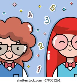 man and woman students to learn