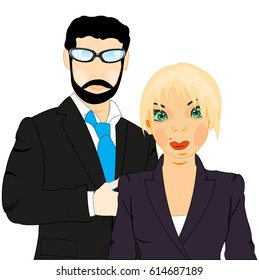 Man and woman in suit
