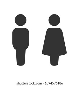 Man and woman symbol flat icon vector illustration.