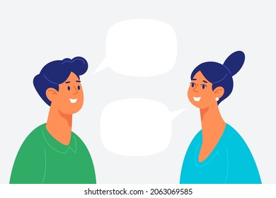 Man and woman talking to each other