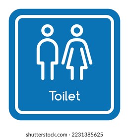 Man and woman toilet. Male and female wc. Restroom signage. Vector graphics