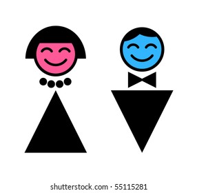 man and woman. Toilet Sign.