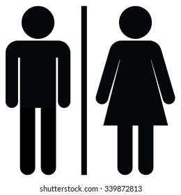 cache maagpijn Verstelbaar Man Woman Toilet Sign Male Female Stock Vector (Royalty Free) 339872813