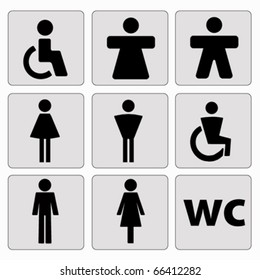 Man Woman Toilet Signs Vector Stock Vector (Royalty Free) 66412282 ...