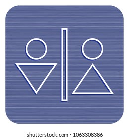 Man and Woman Toilet vector icon

