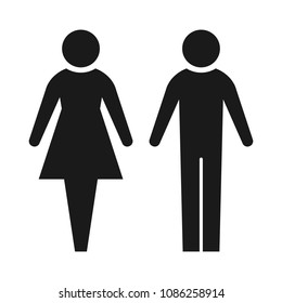 Man and woman toilet vector icon