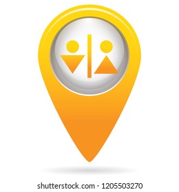 Man and Woman Toilet vector icon

