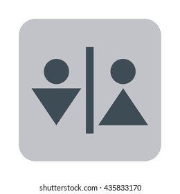 Man and Woman Toilet vector icon
