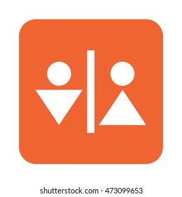 Man and Woman Toilet vector icon

