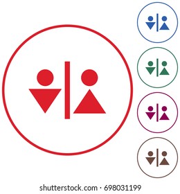 Man and Woman Toilet vector icon

