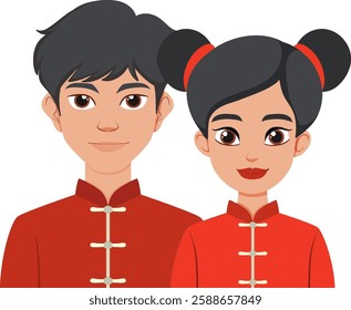 Man and woman in traditional attire