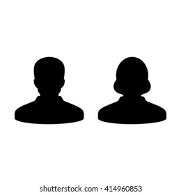 Man & Woman User Icon - Vector