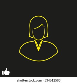 a man, a woman, a user icon, vector illustration EPS 10