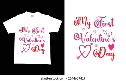 Man and woman valentine's day t-shirt design vector and modern design.