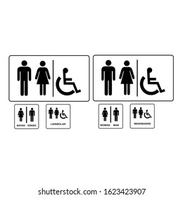 Man and Woman  Washbasıns  vector