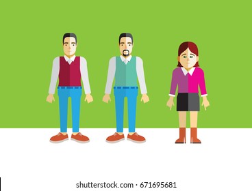 Man and woman vector flat design