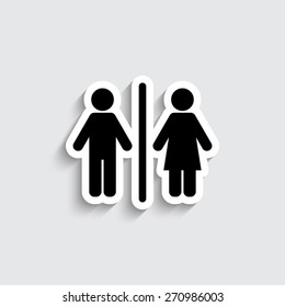Man and  Woman - vector icon