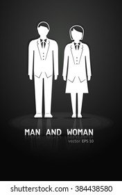 Man and woman vector icon
