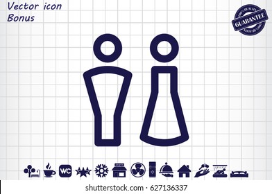 Man and woman vector icon