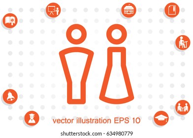 Man and woman vector icon