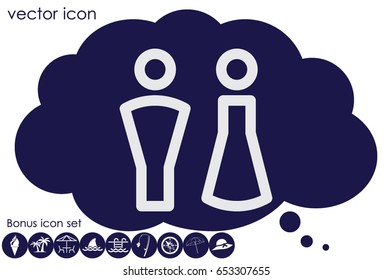 Man and woman vector icon