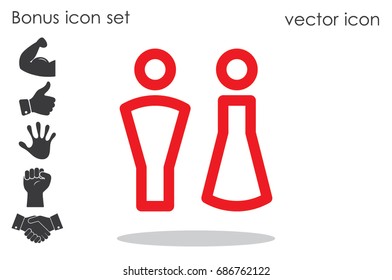 Man and woman vector icon