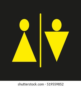 man and woman, vector icon, eps10