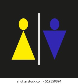 man and woman, vector icon, eps10
