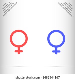 Man and woman vector icon , Lorem ipsum flat design