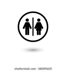 Man and Woman - vector icon with shadow