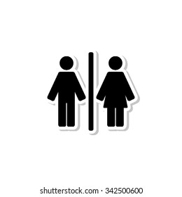 Man and Woman - vector icon with shadow