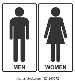 Man Woman Vector Icons Toilet Signs Stock Vector (Royalty Free ...