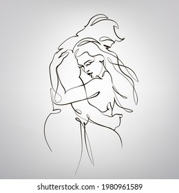 Man and woman. Vector illustration