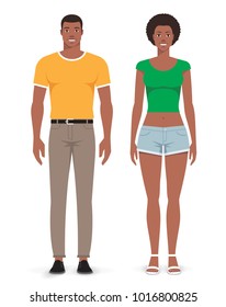 Man Woman Vector Illustration Isolated On Stock Vector (Royalty Free ...