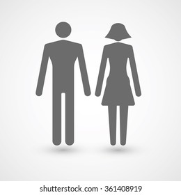Man and woman. Vector image of male and female figures. Creative design.
