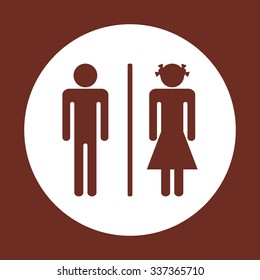 man and woman. Vector Image. Modern design flat style icon