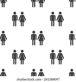 man and woman, vector seamless pattern, Editable can be used for web page backgrounds, pattern fills 