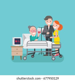 Man and Woman visiting patient