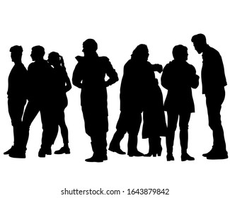 Man and woman walking down street on white background