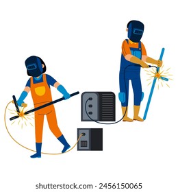 Man and Woman Welder Profession
