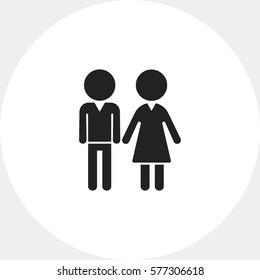 Man and woman's silhouettes